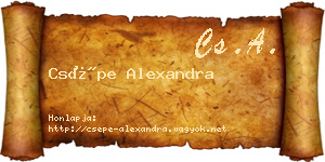 Csépe Alexandra névjegykártya