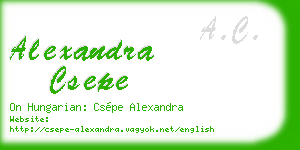 alexandra csepe business card