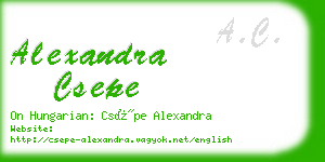 alexandra csepe business card
